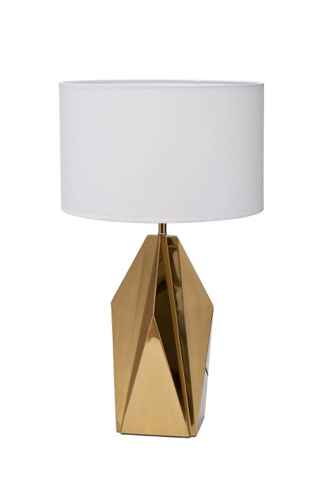 Лампа настольная с кремовым абажуром Garda Decor K2KM1253TG-CW