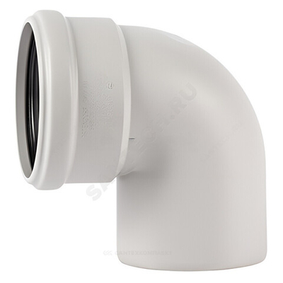 Отвод PP-MD бесшумный светло-серый Skolan Safe SKB Дн 110х87гр (DN110) б/нап в/к Ostendorf 335140