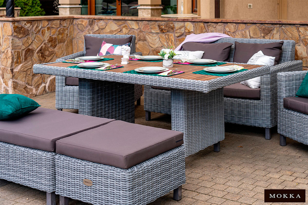 MOKKA BELLA диван 3-х местный, серый