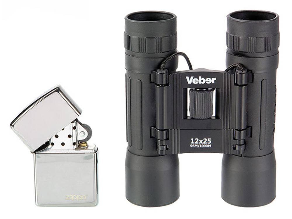 Бинокль БН 12*25 черн.Veber Sport