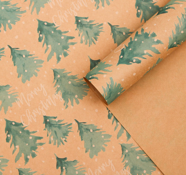 Бумага упаковочная крафтовая Merry christmas, 50 × 70 см Цена указана за 1 лист