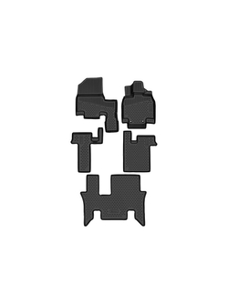 Коврики в салон для HONDA Stepwgn (V(RP1)-VI(RP6)) 2017-, П.Р, 8 мест, минивэн, гибрид, 5шт. (полиуретан) ELEMENT3DAN0436210K