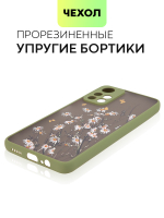 Чехол BROSCORP для Poco M4 Pro 5G оптом (арт. XM-PM4P-ST-TPU-KHAKI-PRINT)