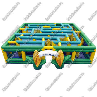 Надувной лабиринт "Кукурузное поле", 10*10*3 м