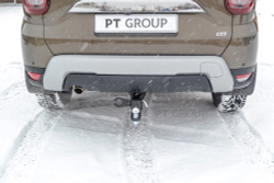 Фаркоп PT GROUP /съемный квадрат/ для RENAULT Duster 2012- /Kaptur 2016-/ NISSAN Terrano 2014-(паспорт и сертификат в комплекте)(без электрики) арт.NTE-12-991122.00