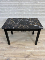 Стол стеклянный раздвижной "Чёрный мрамор"