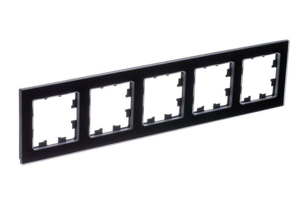 Рамка 5-м AtlasDesign Nature натур. стекло черн. SE ATN361005