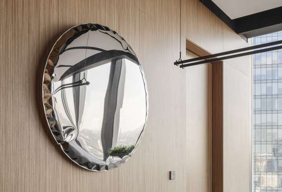 Настенный декор Brano Отражение 3, Ø60 см, полированная сталь