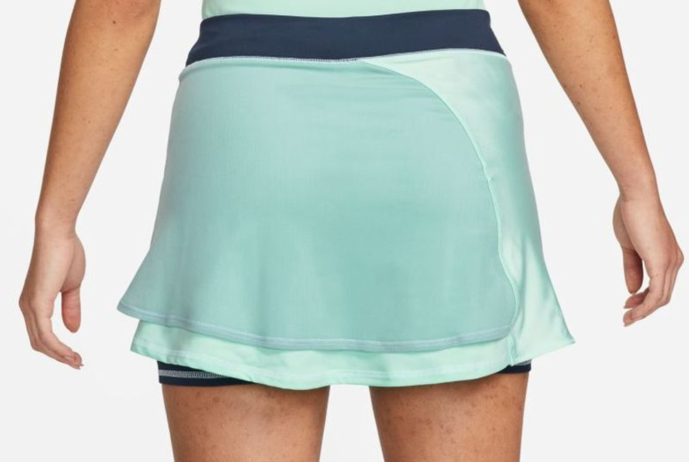 Теннисная юбка Nike Court Dri-Fit Slam Tennis Skirt W - mint foam/ocean  cube/obsidian/black - купить по выгодной цене | Теннисный магазин tennis -store.ru