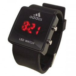 Часы электронные ADIDAS LED WATCH чёрные (Реплика)