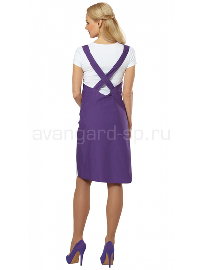 Фартук женский "Лаванда" (фиолет/с.сирень/белый)