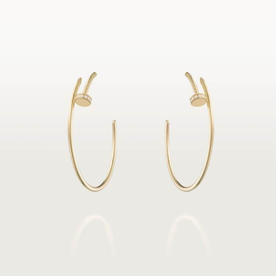 Cartier Juste un Clou hoop earrings, large model, diamonds