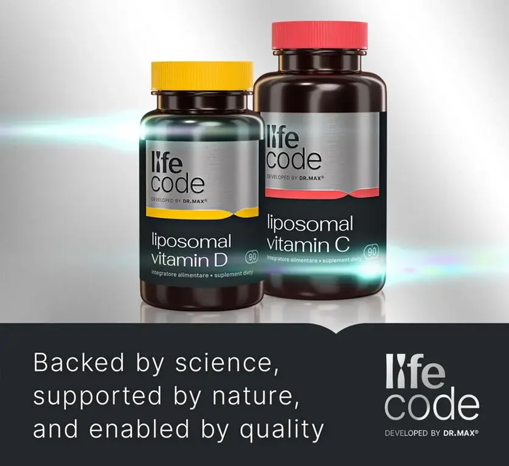LifeCode, разработанный доктором Максом - липосомальный витамин С 500 мг, 90 капсул
