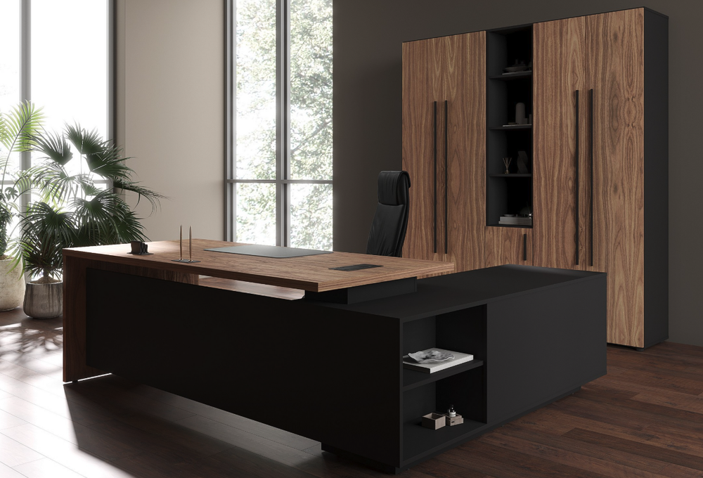 Шкаф с глухими средними и малыми дверьми VELION VENEER