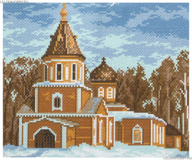 "Церковь Казанская"-0358 канва с рисунком