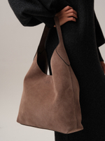 Замшевая сумка хобо DBR 31156 капучино