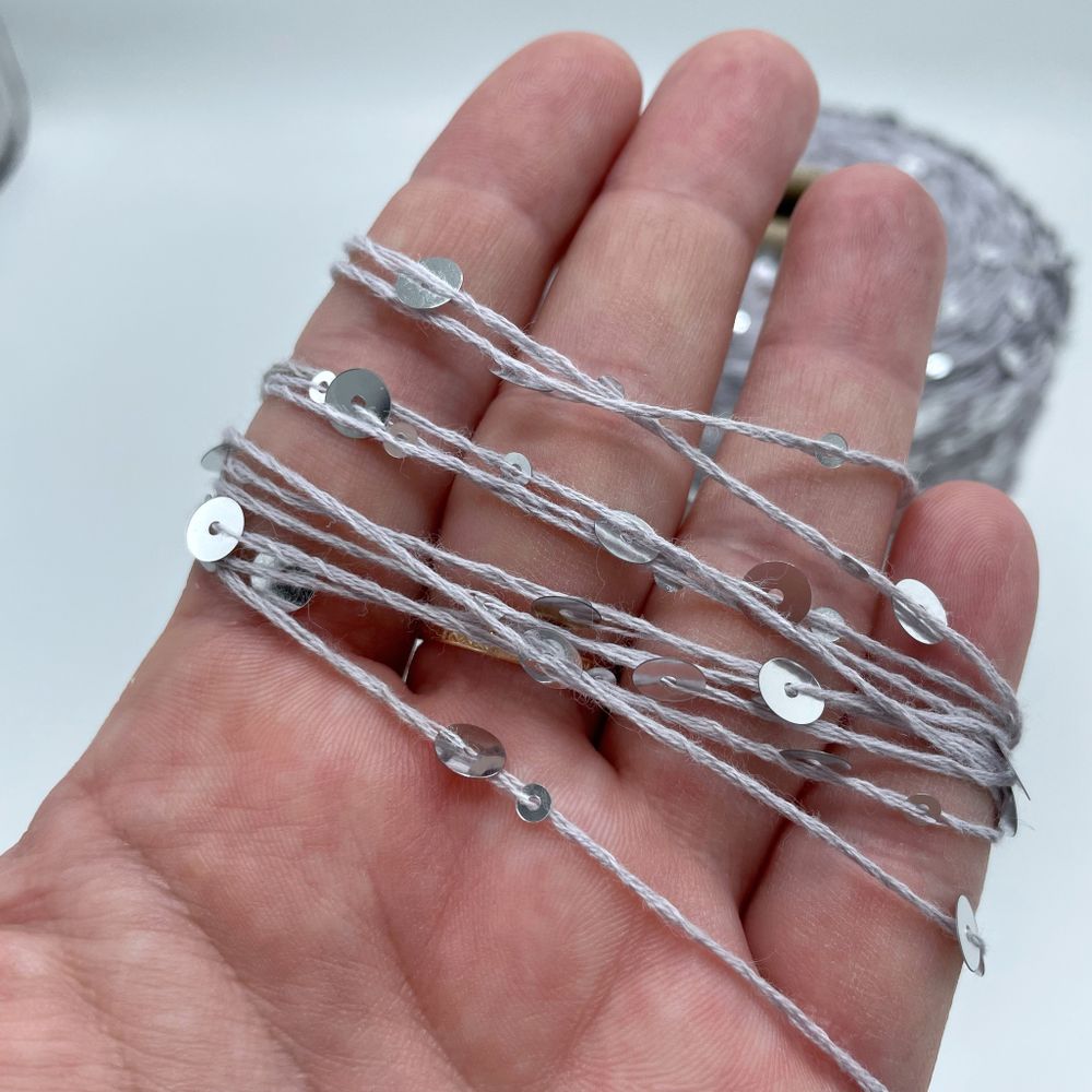 Пайетки FILATI ITALIANA 98% хлопок 2% пайетки