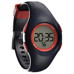 DECATHLON Wrist Watch Electronic Movement Resin Strap 34mm Gray Dial Kids"