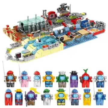 Конструктор Among us + 16 фигурок , 982 детали