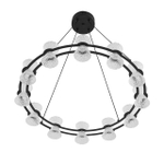 8341/42L LEDIO LN26 228 черный/прозрачный металл/акрил Люстра подвесная LED 42W 3000K 220V VINORA