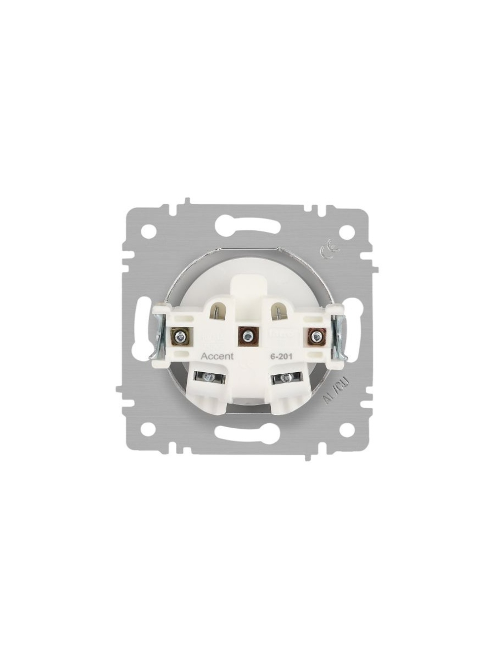 Розетка 1-м СП Accent 6-201-01 16А IP20 250В 2Р AL/CU бел. Intro Б0063653