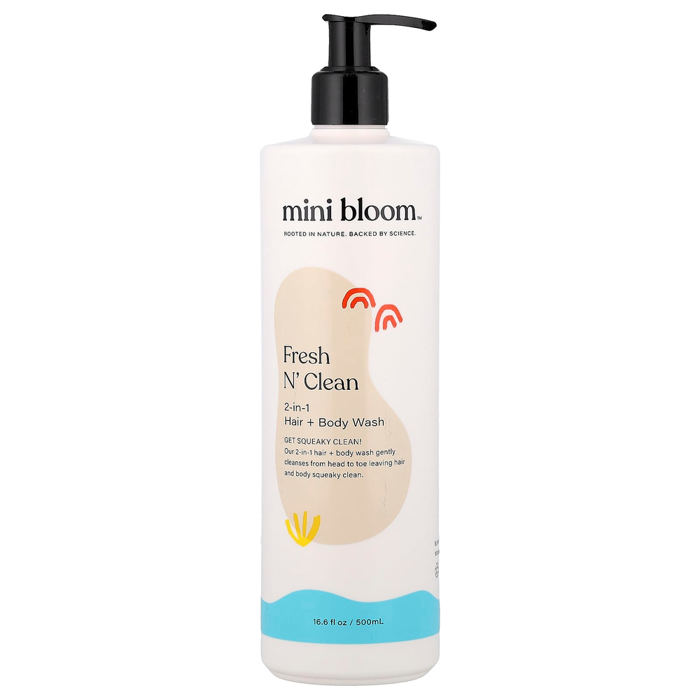 Mini Bloom, Fresh N' Clean, гель для душа 2 в 1, 500 мл (16,6 жидк. унции)