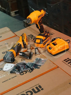 Акк. Фен + реноватор(МФИ)+ акб 2Ач+4Ач (P20S), ЗУ 2А (20В) , кейс INGCO COSLI230703 (с НДС)