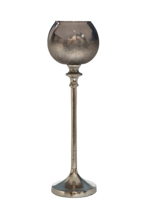 Подсвечник декоративный 15х44.5см Garda Decor Black Diamond серебристый