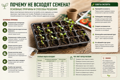 Почему не всходят семена: основные причины и способы решения
