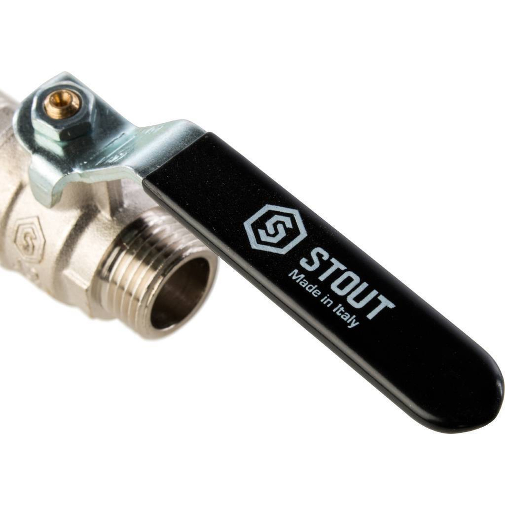 Кран шаровой STOUT НР/НР 1/2" рычаг