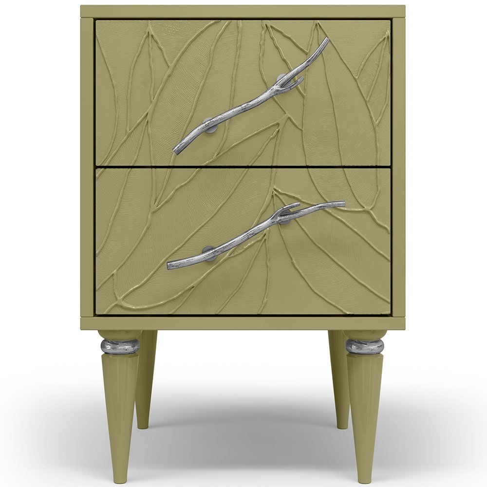 Тумба Арт Колор leaves Классик Сильвер Зеленая олива