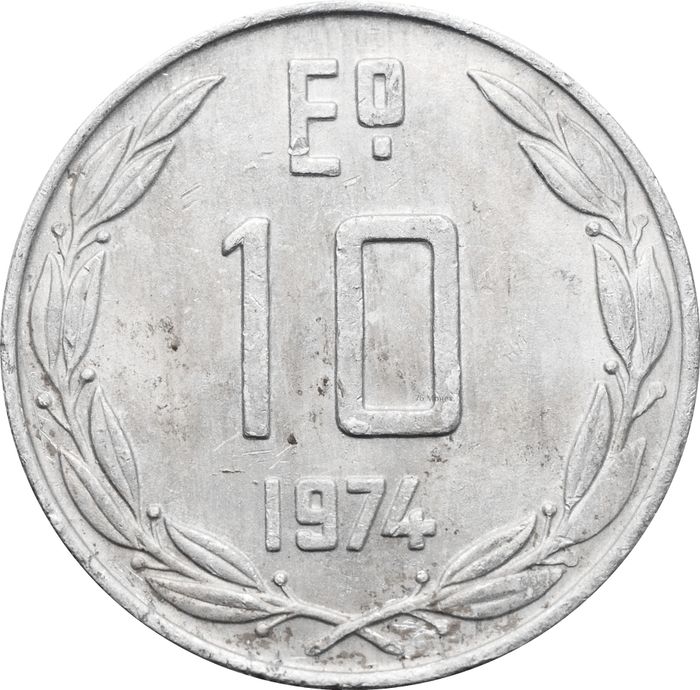 10 эскудо 1974 Чили