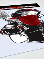 Наклейка девушка