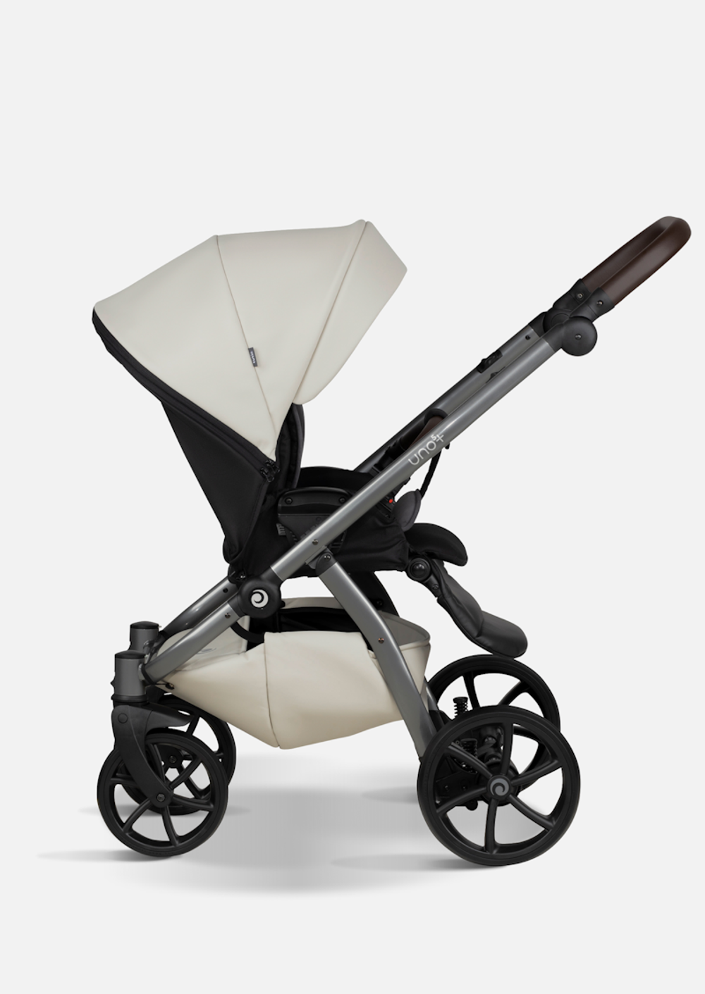 Tutis Коляска 2 в 1 UNO 5+ Leather Black Sesame