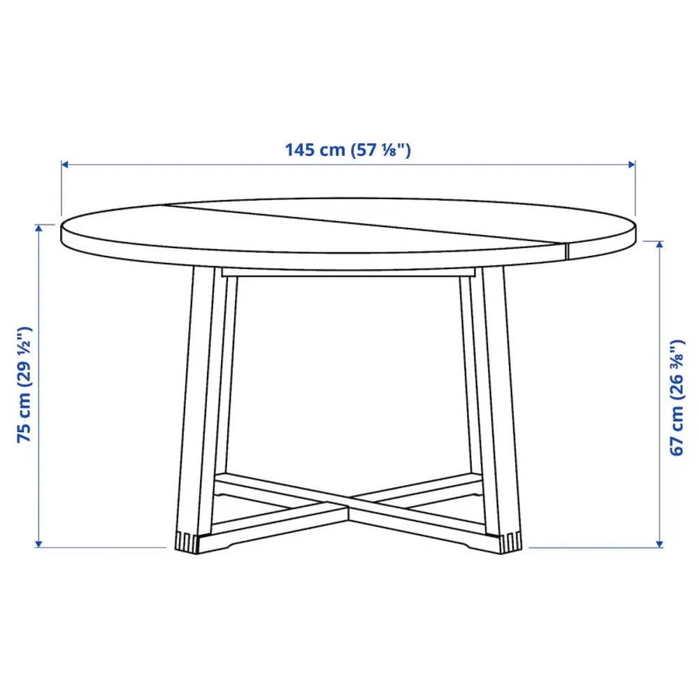 Стол + 4 стула с подлокотниками - MÖRBYLÅNGA / MÅRENÄS IKEA/ МЕРБИЛОНГА/ МАРЕНЭС ИКЕА, 205х95х75 см, темно-серый/коричневый