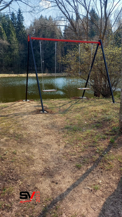 Монтаж уличных качелей Sv Sport