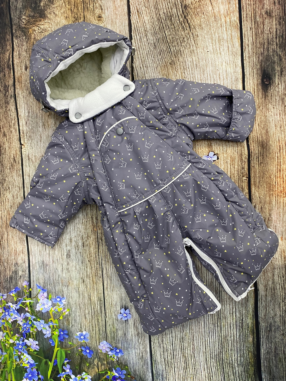 Комбинезон-трасформер детский 2в1 "Принц" , модель: 72-18 (Цвет: Т. брусника, Размер: 80)