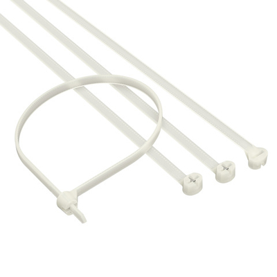 Хомут P6.6 с двойным замком, белый 2,5x100