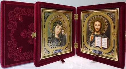 Складень бархатный со стразами (бордо) (Ярос)