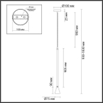 3884/1GB HIGHTECH ODL20 349 черно-золотистый/металл Подвесной светильник LED GU10 7W 220V PIPA