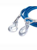 Трос буксировочный для автомобиля стальной в оплетке, 2 крюка, толщина 12 мм, 7 тонны, 4 метра