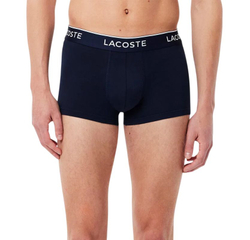 Мужские спортивные боксеры Lacoste Stretch Cotton Trunks 3P - dark blue