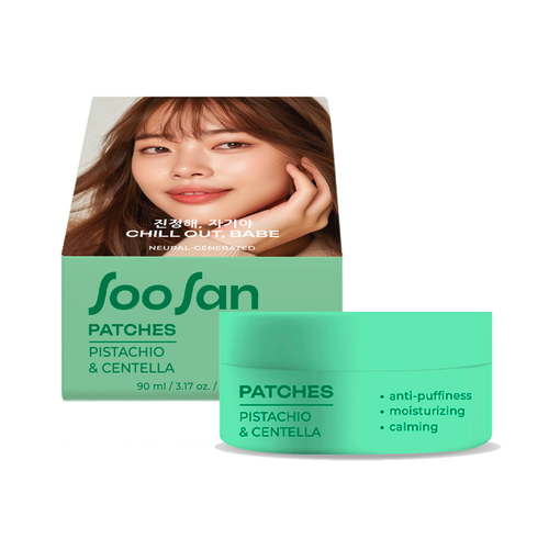 SOOSAN Патчи для глаз от отеков и мешков с экстрактами фисташки и центеллы - Patches with Pistachio & Centella ,84г