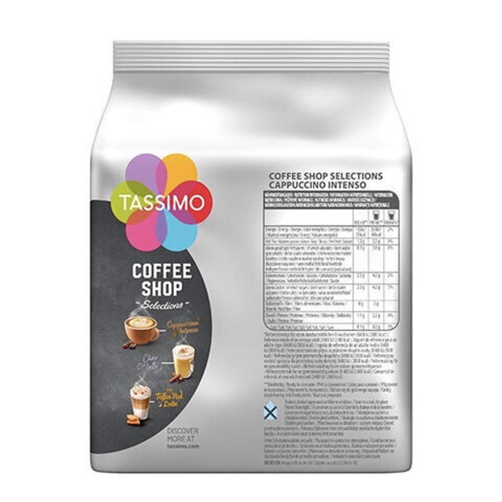 Кофе в капсулах "Cappuccino Intenso" для кофемашины TASSIMO, 8 порций