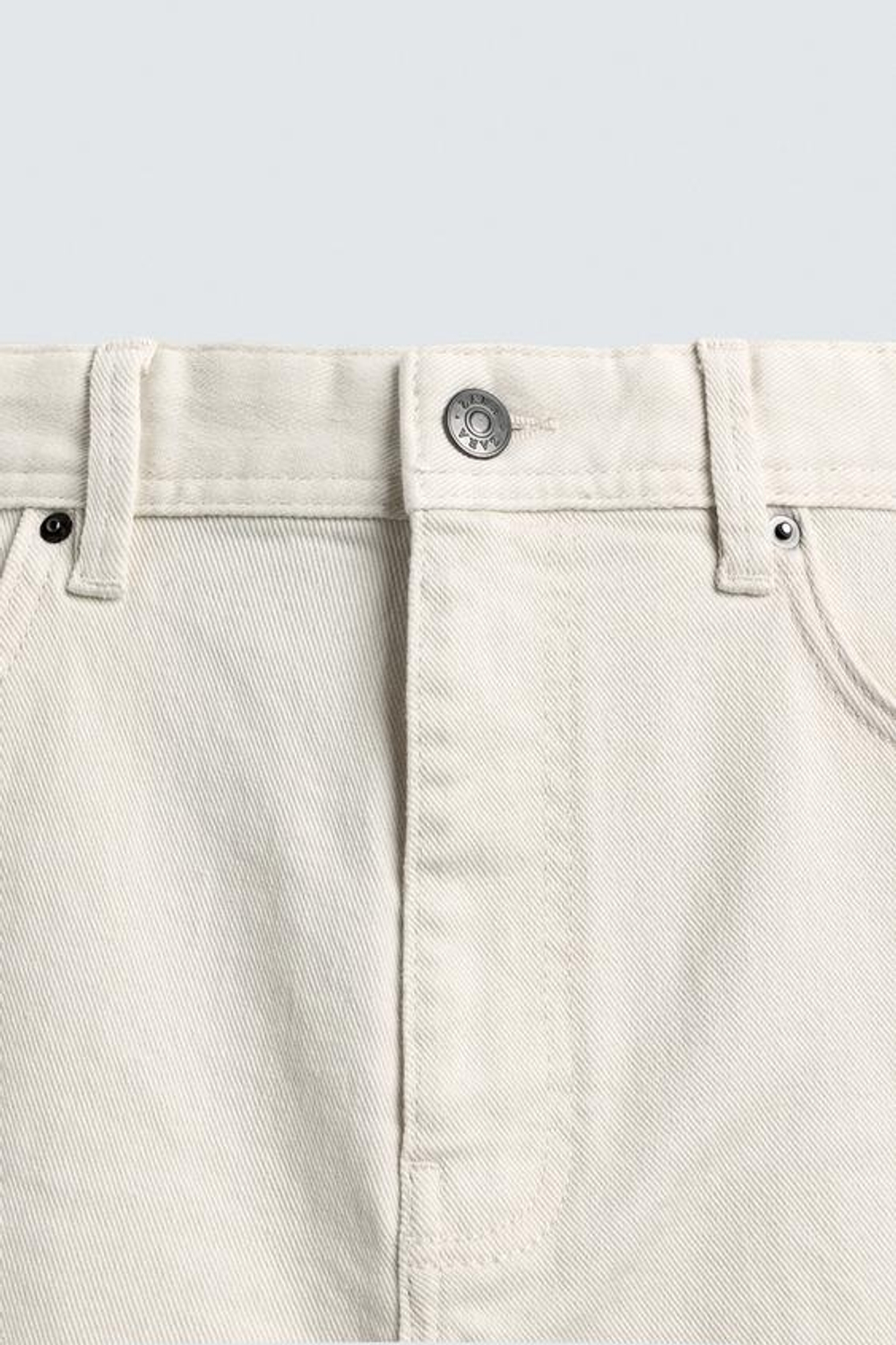 ZARA БРЮКИ STRAIGHT FIT, ЭКРЮ