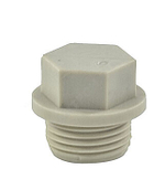 Заглушка (пробка) PP-R серая Дн 20х1/2" НР VALFEX 10163020Г