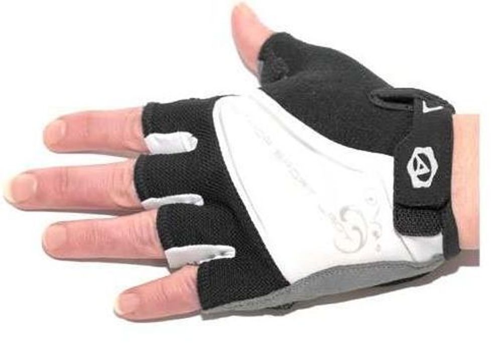 Перчатки Lady Comfort Gel черно-бело-серые L гель/лайкра/синт.кожа с петельк. (20) AUTHOR