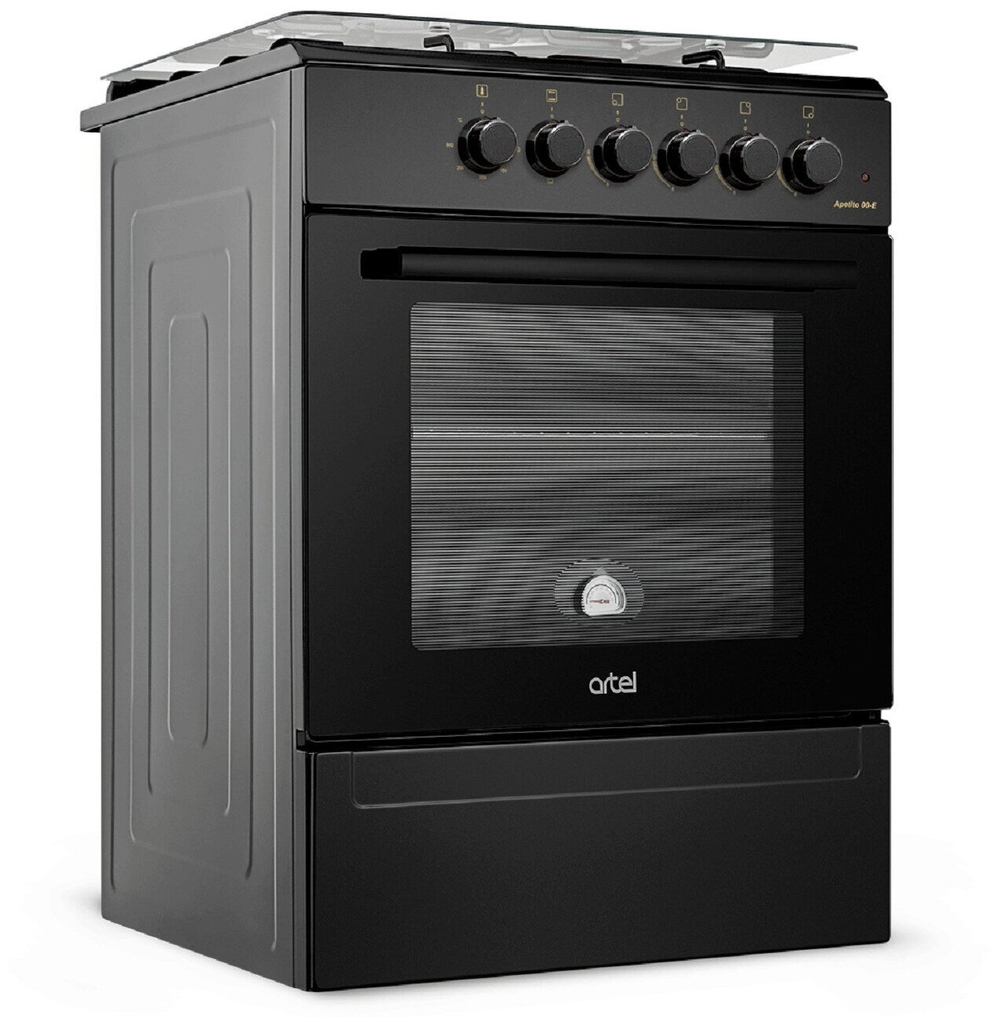 Плита газовая ARTEL APETITO 00-Е черная (комб, 60х60)