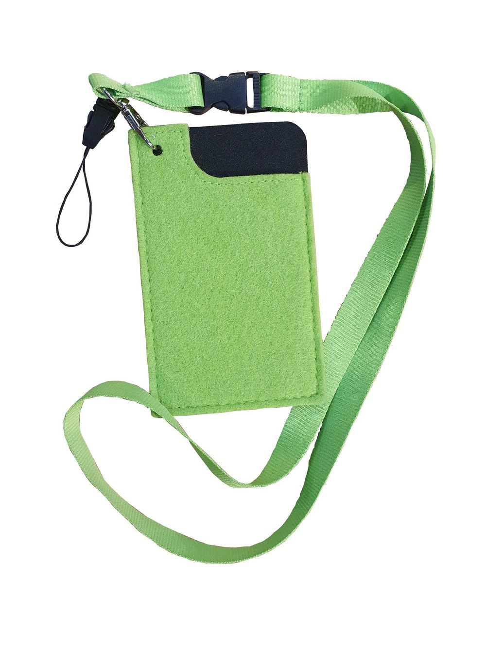 Ланьярд из фетра для карт Зелёный