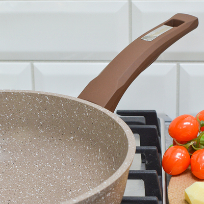 Сотейник 24см Гранит brown с несъемной ручкой без крышки